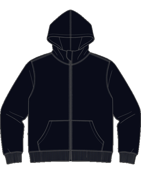 High Neck Zipper Hoodie